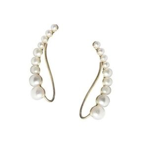 $4 SALE Gold Plated Luxe Pearl Crawlers